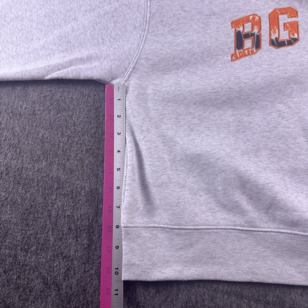 BGSU Ohio Women’s XL Cropped 1/4 Zip Gray Pullover‎ Hoodie NWOT Embroidered - Picture 7 of 12
